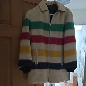 Striped Multicolor Pea Coat